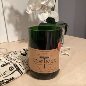 Empty Rewind Glass Candle Jar